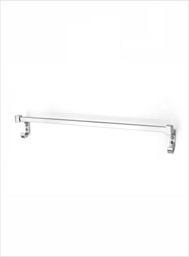 LivesUp Wall Mount Stainless Steel Towel Rod with 2 Hook to Hang Loofah Or Bathing Sponge/Towel Rack for Bathroom/Towel Bar/Hanger/Stand/Bathroom Accessories Anti-Rust and Corrosion-Free